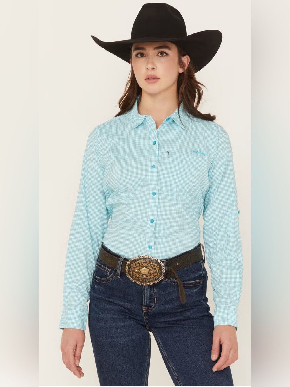 Ariat Women's VentTEK Plaid Print Long Sleeve Button-Down Stretch Western Shirt